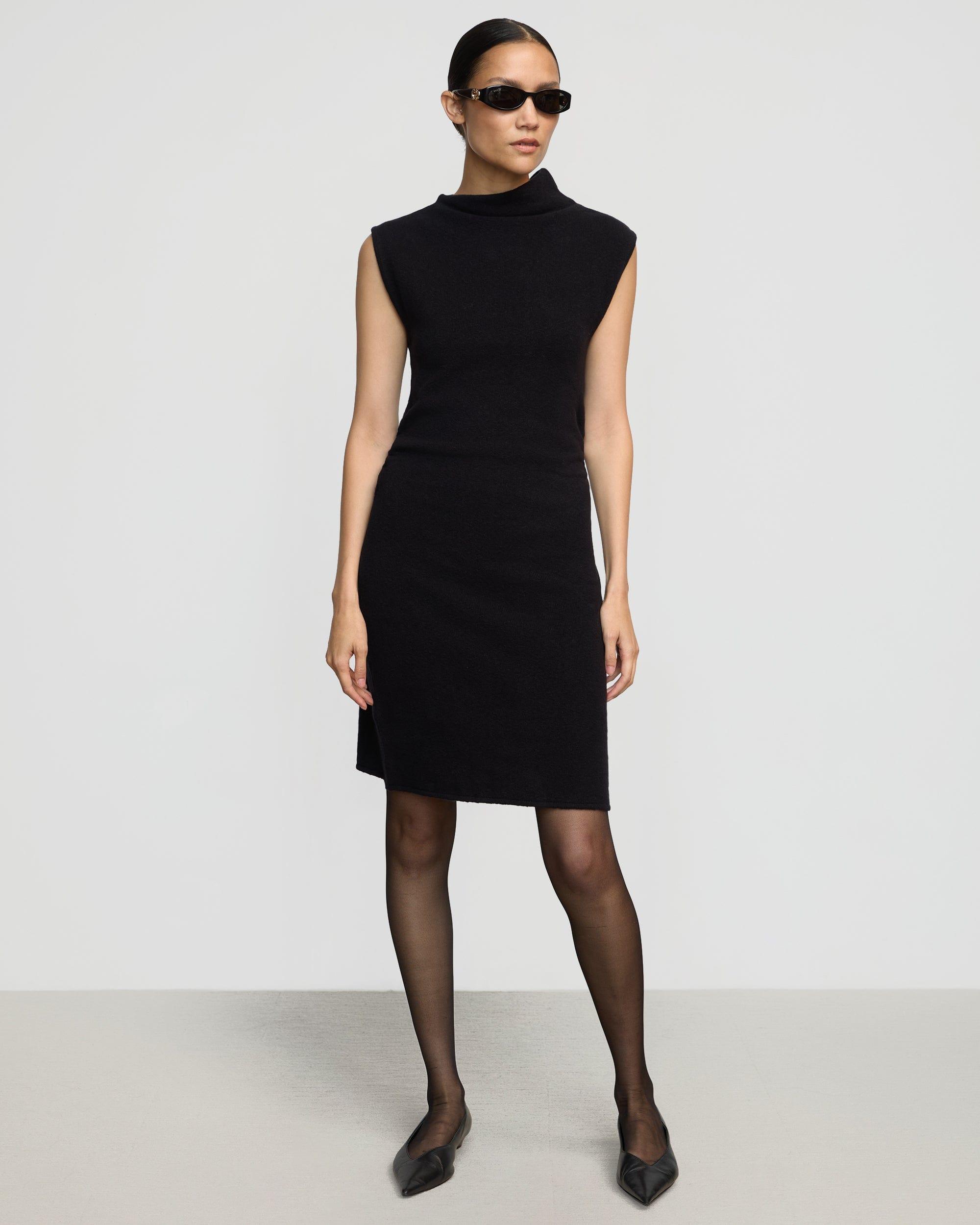 Alaia Asymmetric-Neck Mini Dress Product Image