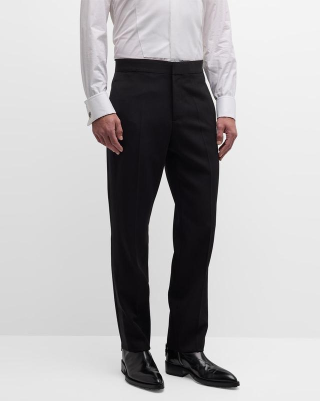 Mens Basic Wool Tuxedo Pants Product Image