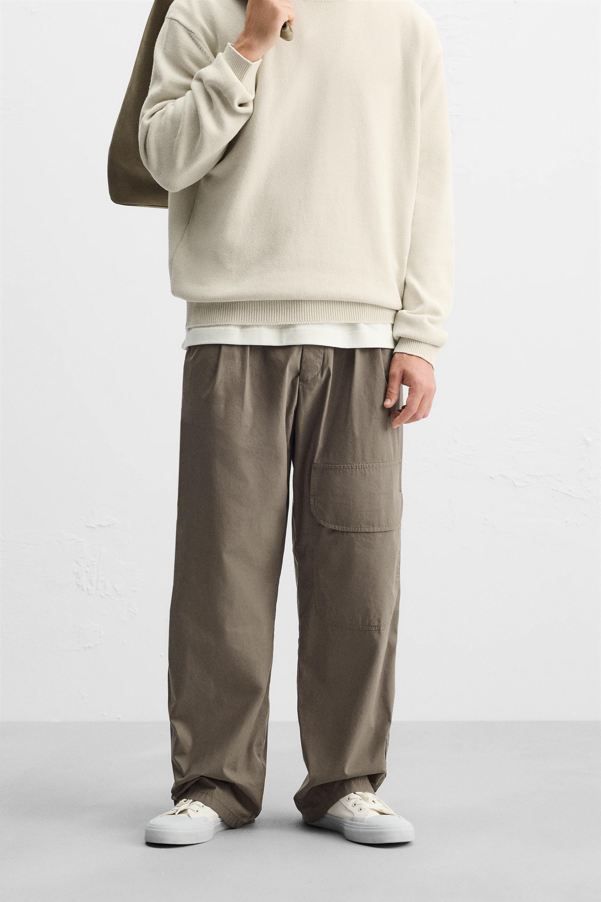 TEXTURED PLEATED PANTS Product Image