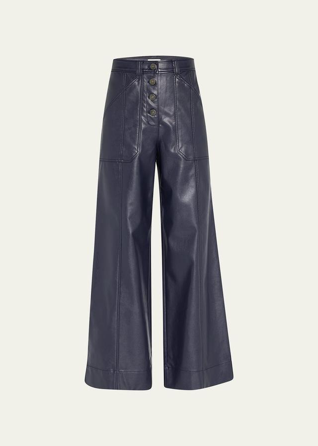 Womens Benji Faux Leather Cropped Pants Product Image