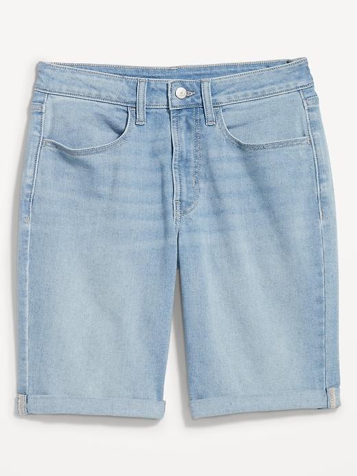 High-Waisted Wow Jean Shorts -- 9-inch inseam Product Image