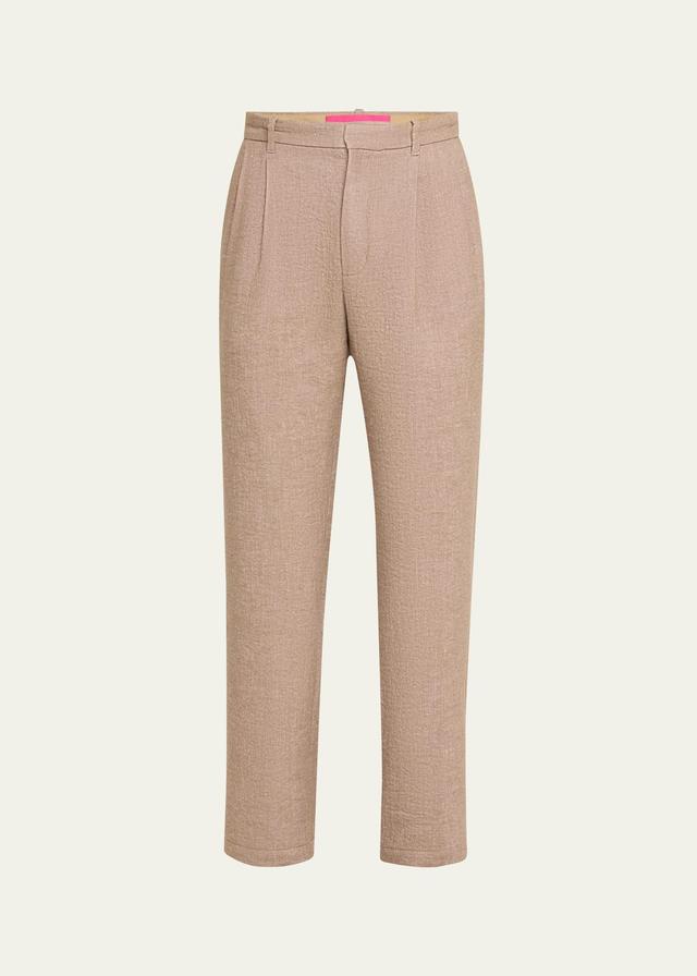 Mens Nube Hemp Wool-Blend Pleated Trousers Product Image