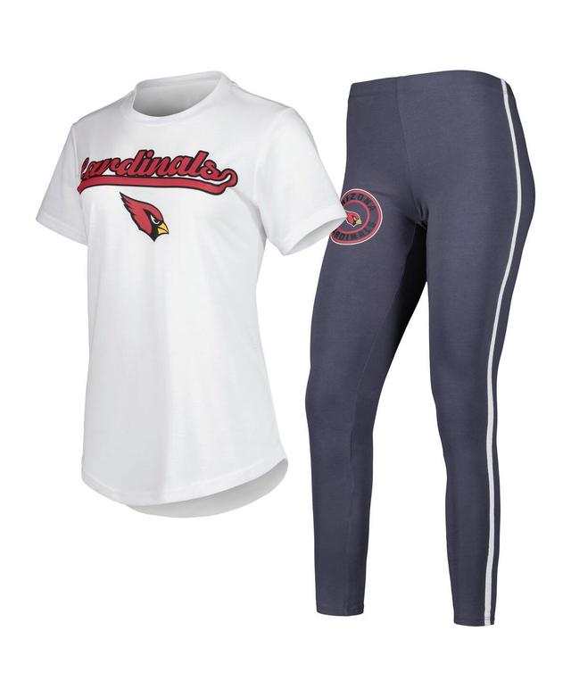 Womens Concepts Sport /Charcoal Arizona Cardinals Sonata T-Shirt & Leggings Sleep Set Product Image