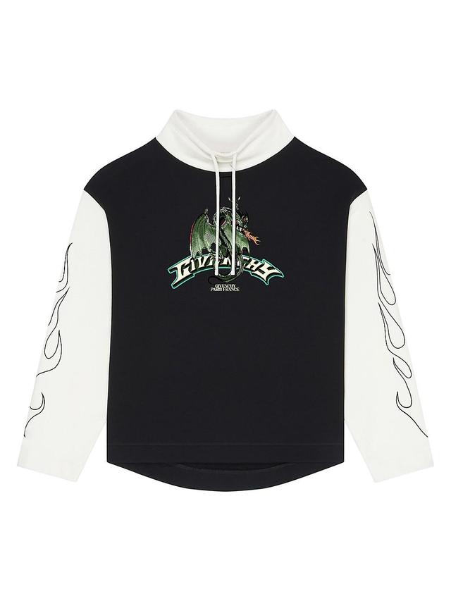 Mens Sweatshirt In Fleece With Dragon Print Product Image