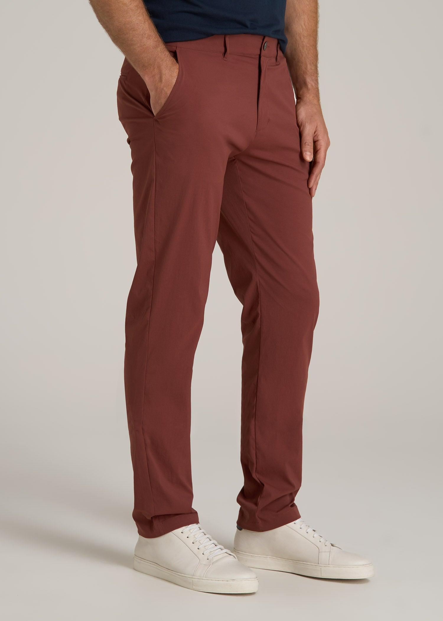 TAPERED FIT Traveler Chino Pants for Tall Men in Intense Rust Product Image