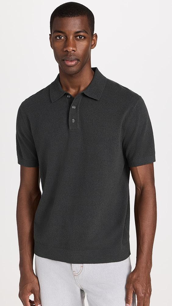 Club Monaco Short Sleeve Boucle Polo | Shopbop Product Image