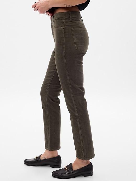 High Rise Corduroy Vintage Slim Pants Product Image