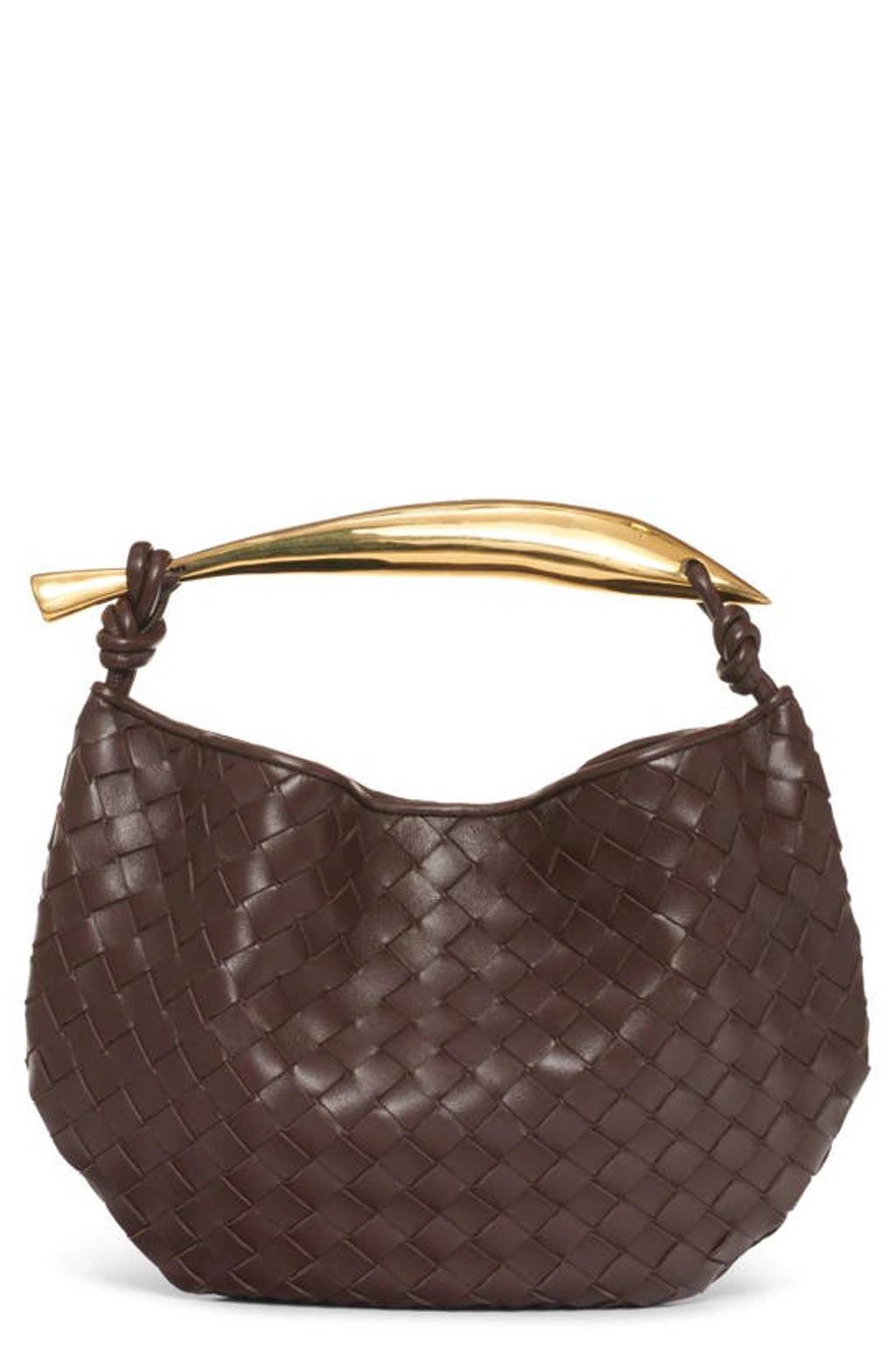 BOTTEGA VENETA Sardine Intrecciato Leather Tote In Brown Product Image