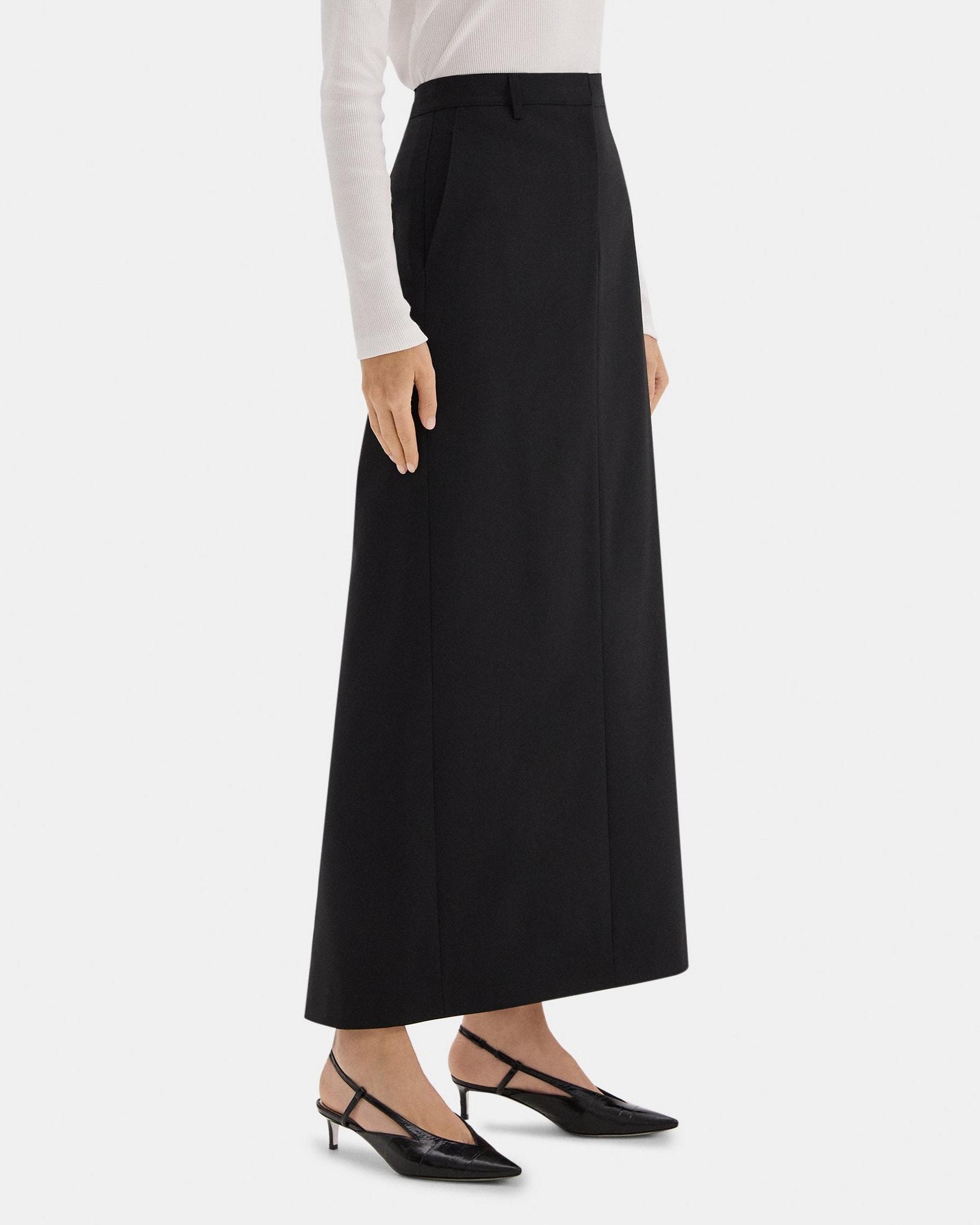 Maxi Skirt in Sevona Stretch Wool Product Image