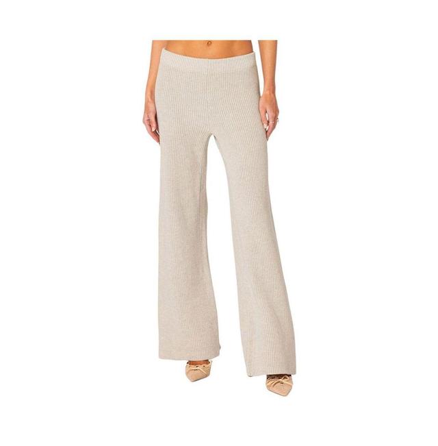 EDIKTED Sunday Straight Leg Cotton Pants Product Image