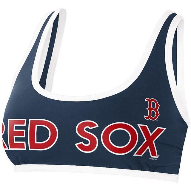 Womens G-III 4Her by Carl Banks Navy Boston Red Sox Southpaw Bikini Top Product Image