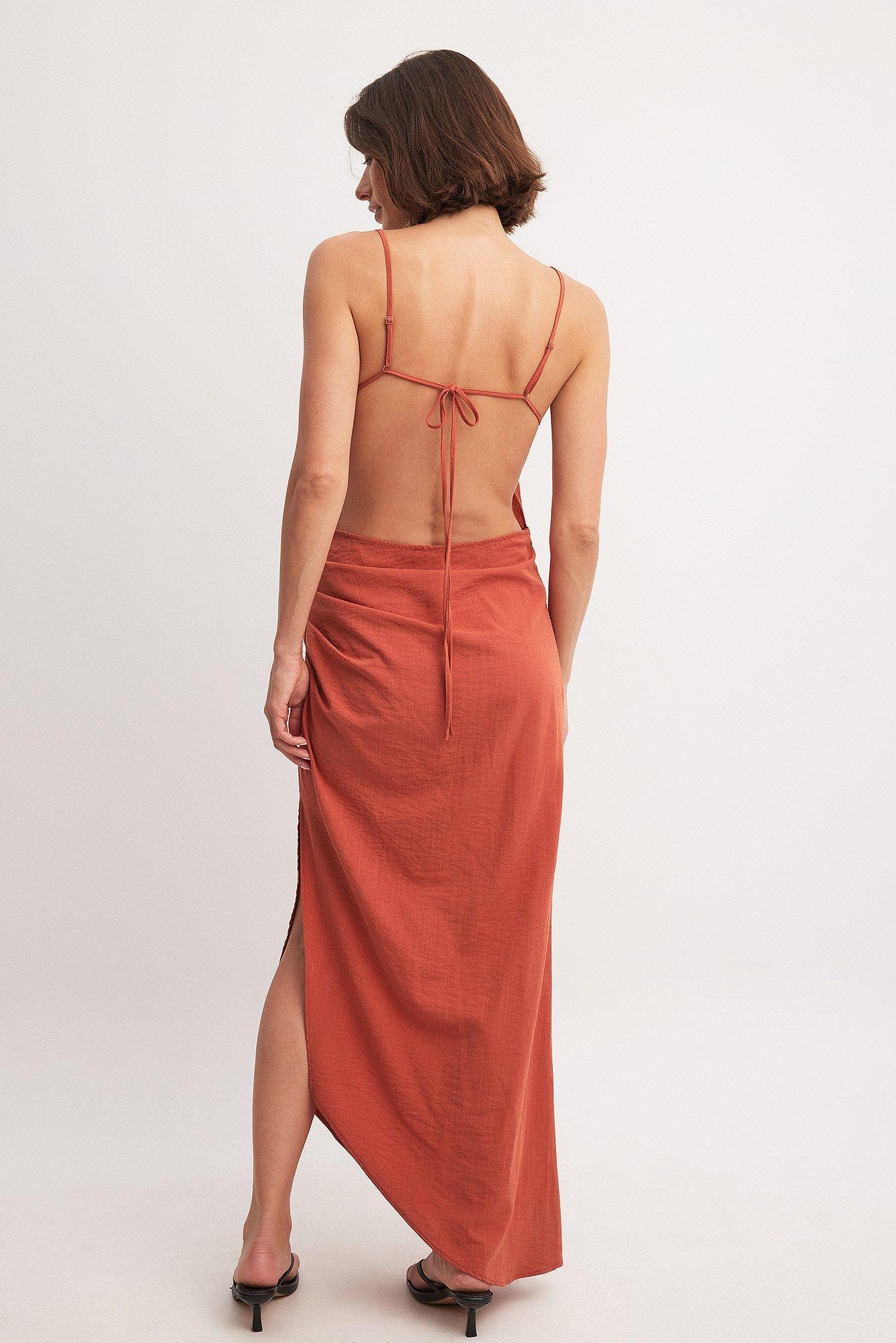 Tie Back Draped Midi Dress product image