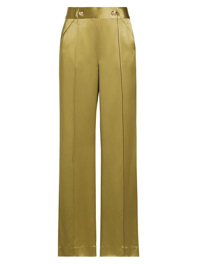 Womens Rainer Satin Wide-Leg Pants Product Image