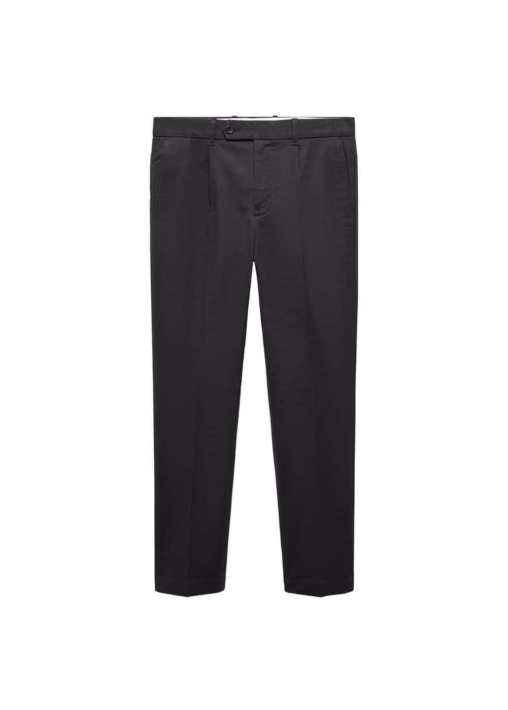 MANGO MAN - Pleat detail wool pants medium brownMen Product Image