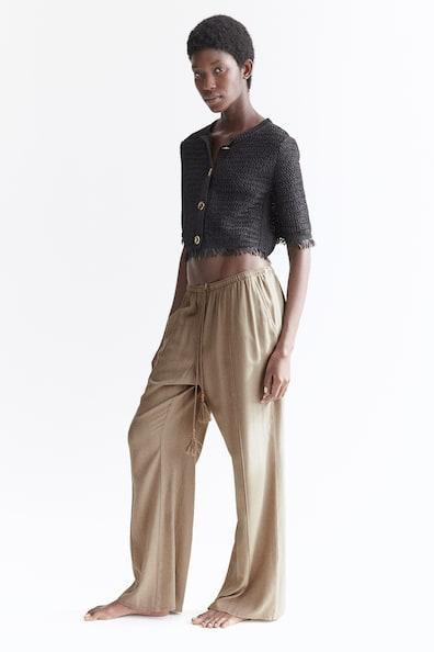 Linen-blend Pants Product Image