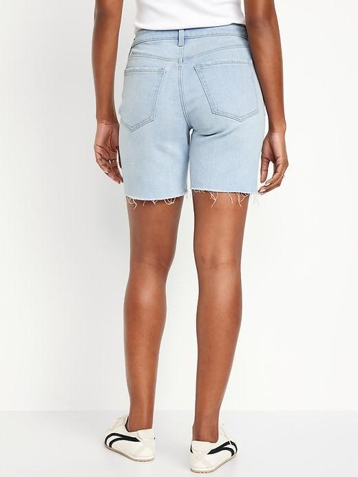 High-Waisted OG Button-Fly Jean Shorts -- 7-inch inseam Product Image