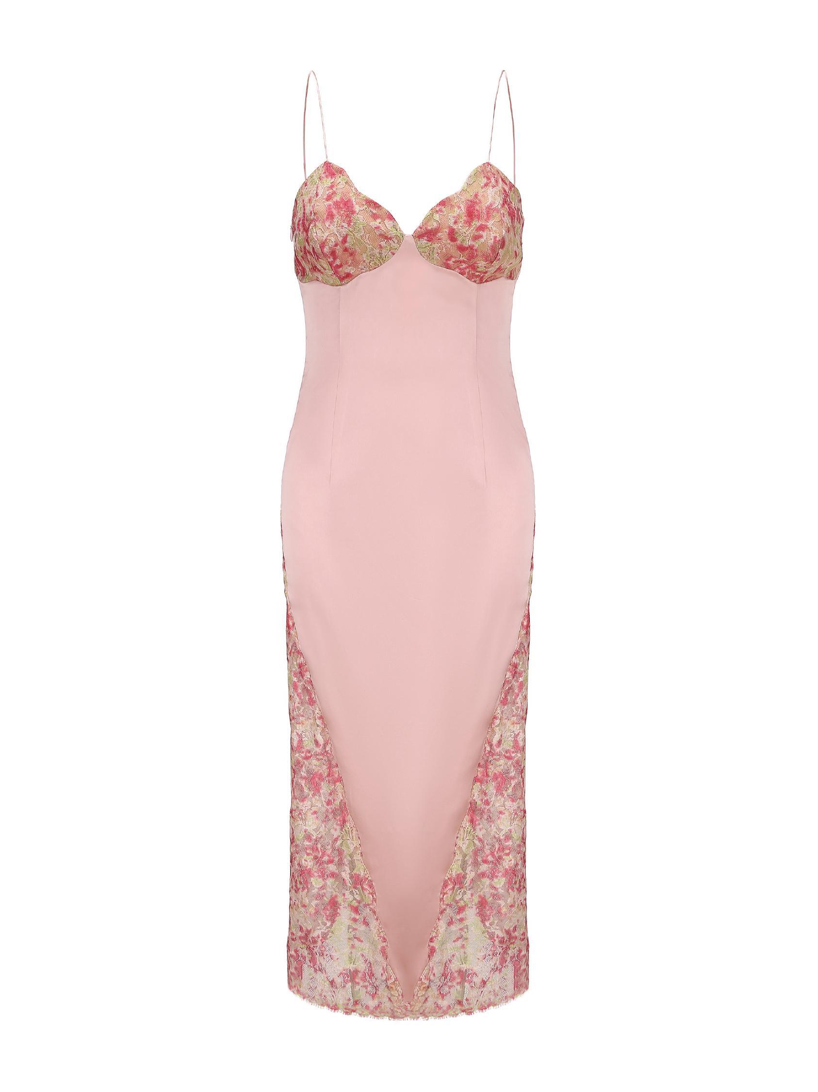 Eva Silk Dress (Pink) (Final Sale) Product Image