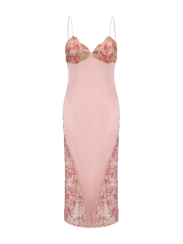 Eva Silk Dress (Pink) (Final Sale) Product Image