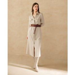 Sand-washed Pocket Trench Dress Product Image