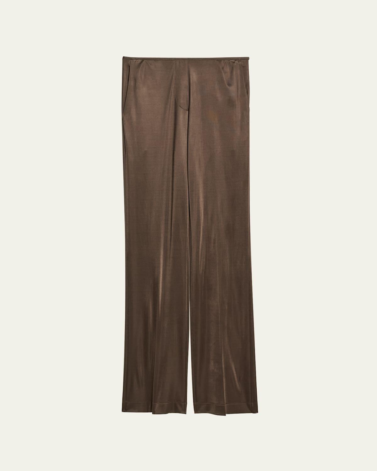 Womens Mid-Rise Straight-Leg Pants Product Image