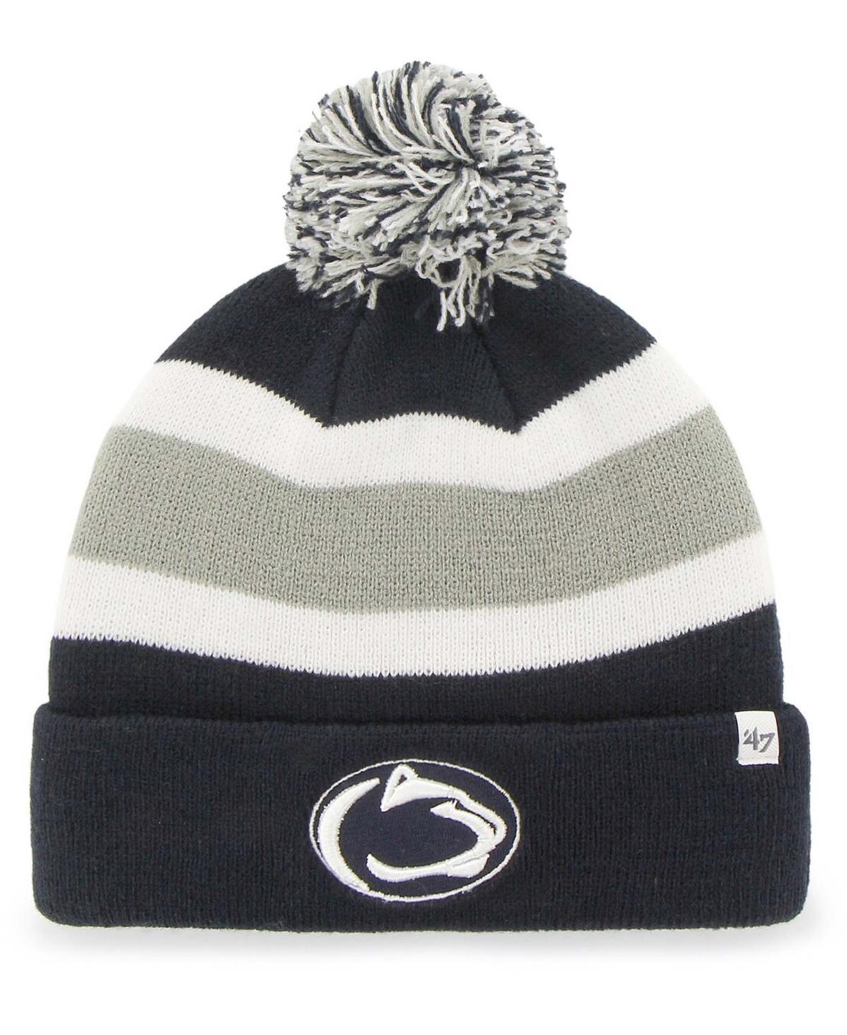 Mens Navy Penn State Nittany Lions Breakaway Cuffed Knit Hat with Pom Product Image