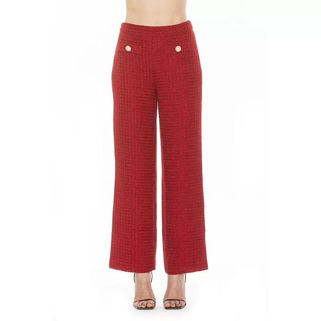 Womens ALEXIA ADMOR Jayden Wide Leg Tweed Pants Product Image