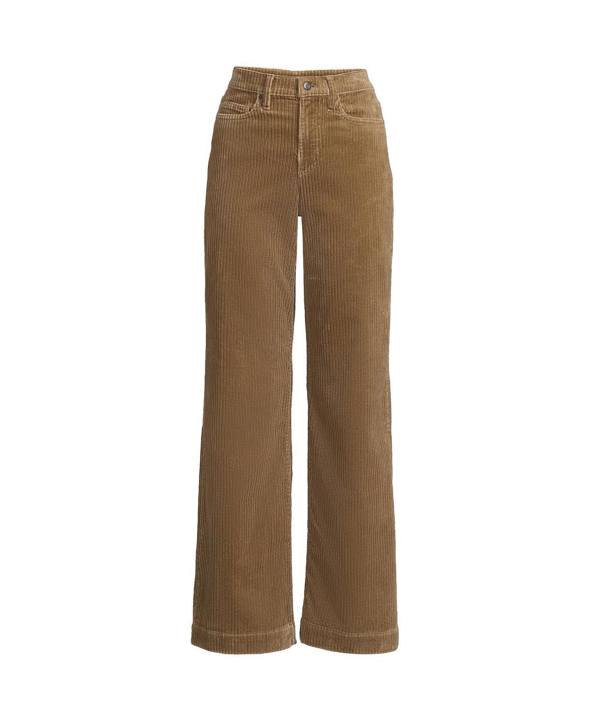 Plus Size Lands End High-Rise Wide-Leg Corduroy Pants, Womens Product Image