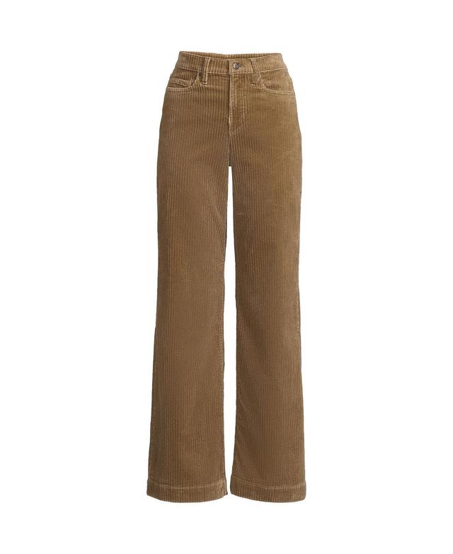 Plus Size Lands End High-Rise Wide-Leg Corduroy Pants, Womens Product Image