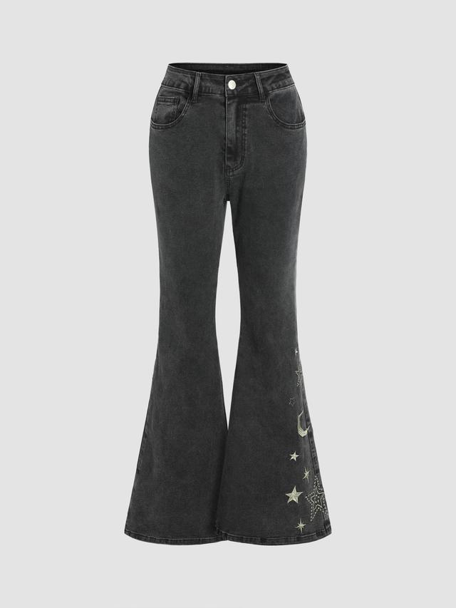 Denim Star Flared Jeans  Product Image