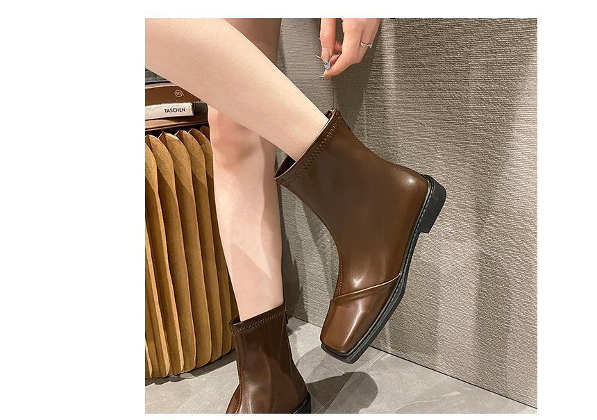 Square Toe Mid-Calf Boots Product Image