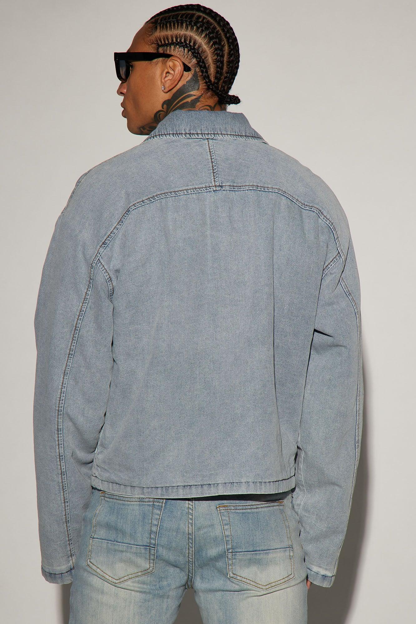 Don't Concern You Padded Cropped Jacket - Light Blue Product Image