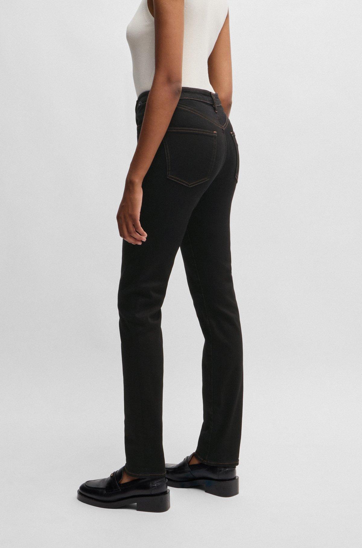 Slim-fit jeans in black stretch denim Product Image