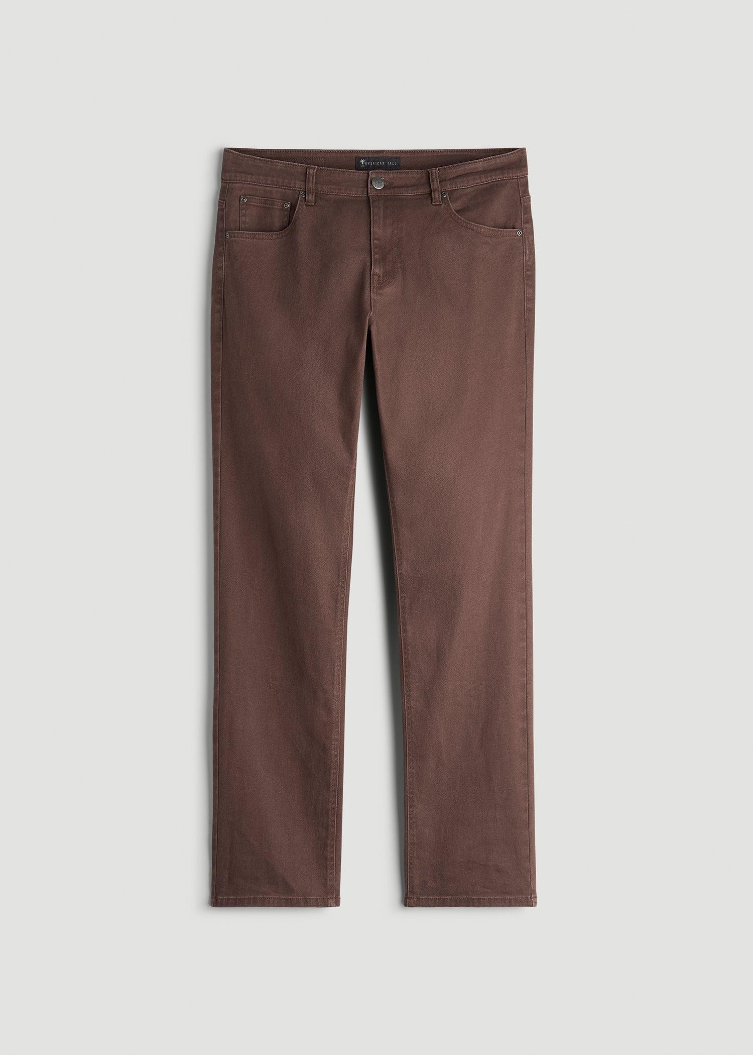 J1 Straight Fit Colored Jeans for Tall Men in Dark Toffee Male Product Image