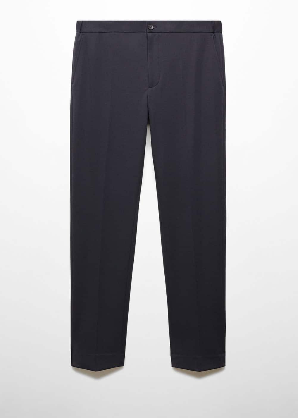 MANGO MAN - Slim-fit cotton suit pants dark navyMen Product Image