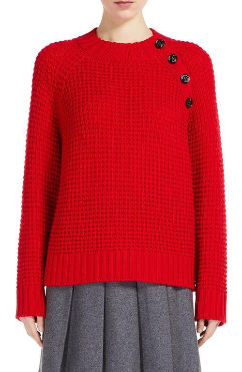 Weekend Max Mara Virgin Wool Waffle Stitch Crewneck Sweater Product Image