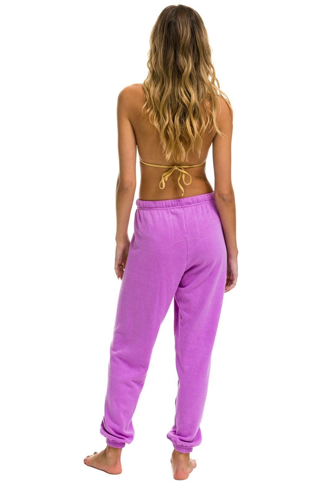 LOGO SWEATPANTS - NEON PURPLE Female Product Image