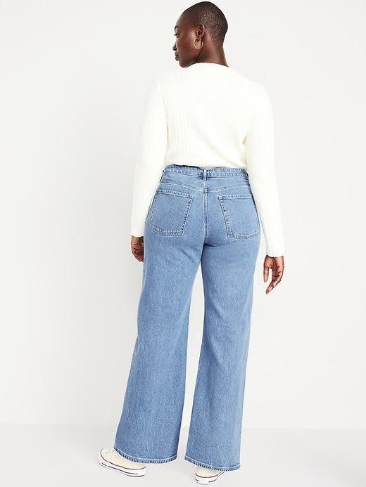 Extra High-Waisted Sky-Hi Wide-Leg Jeans Product Image