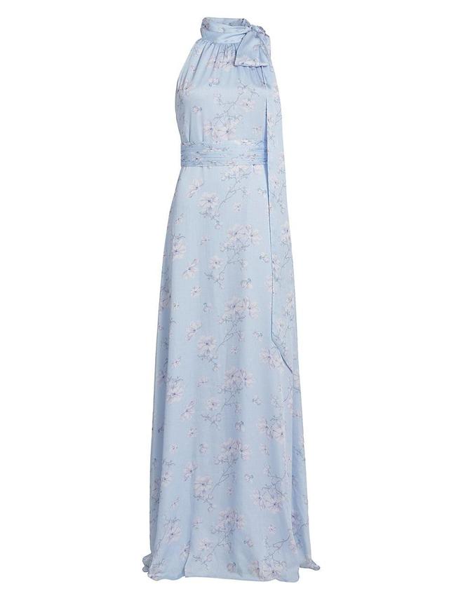 Womens Kayla Floral Tie-Neck Gown Product Image