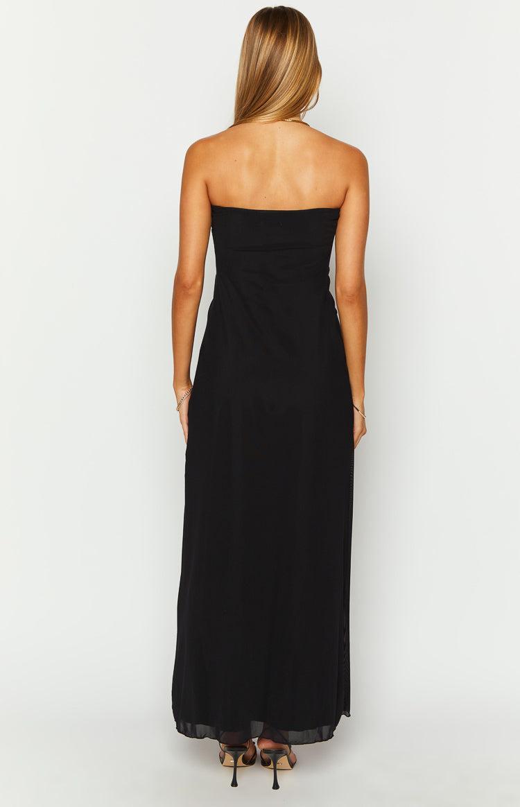 Braelyn Black Strapless Maxi Dress Product Image