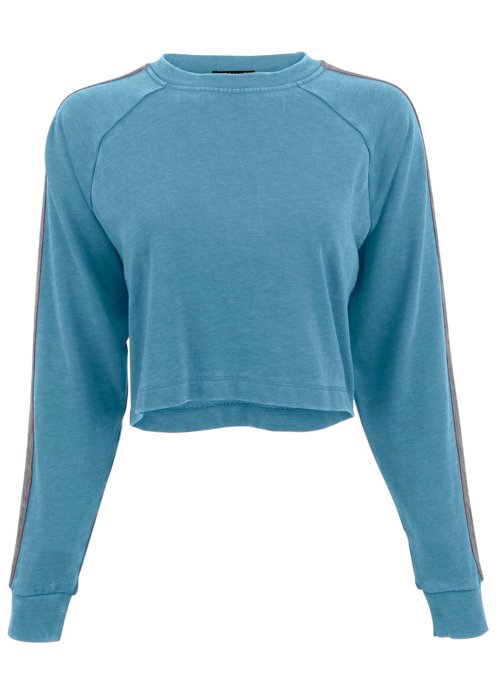 Sweatshirt And Shorts Set - Blue Product Image