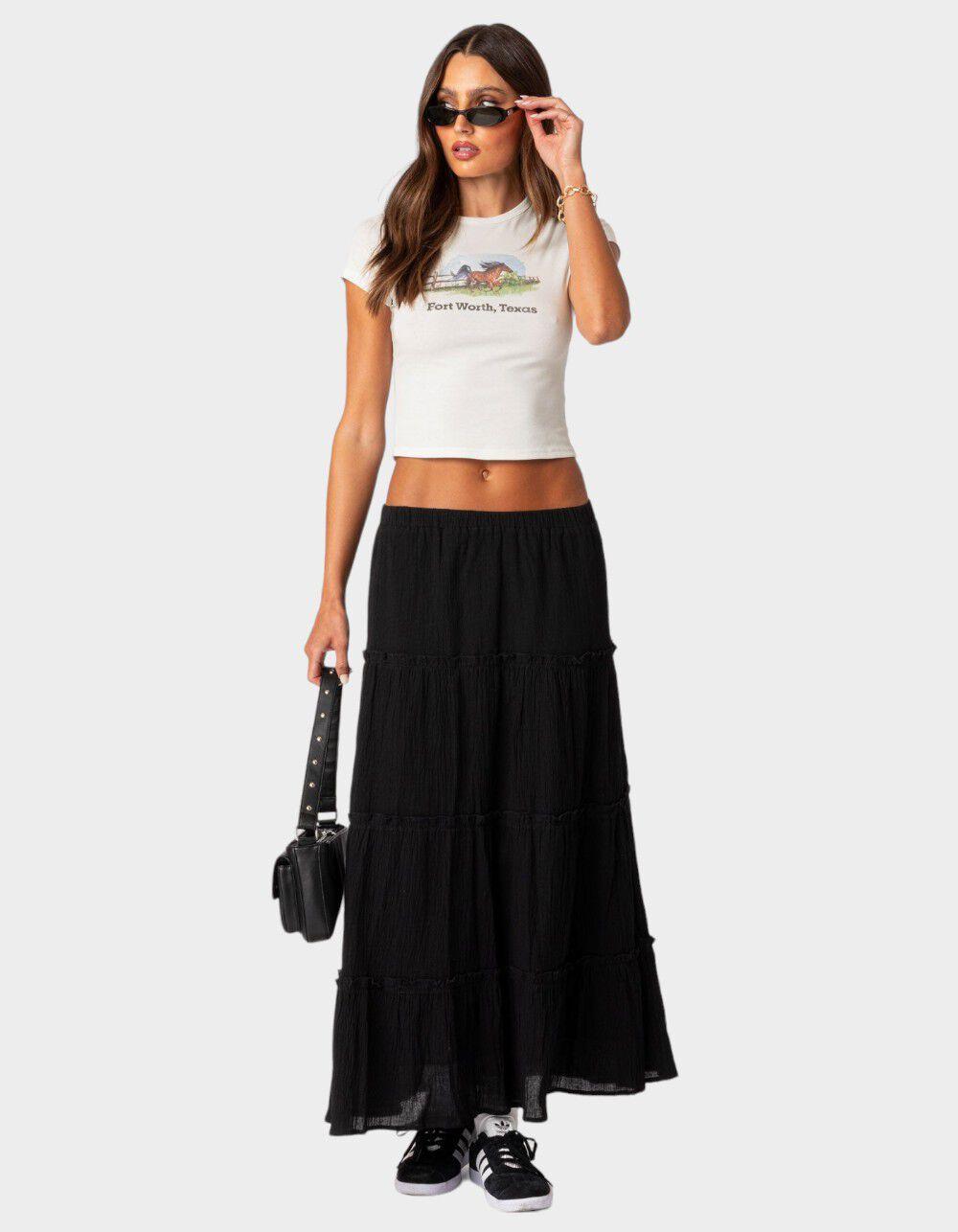 EDIKTED Charlotte Tiered Maxi Skirt Product Image