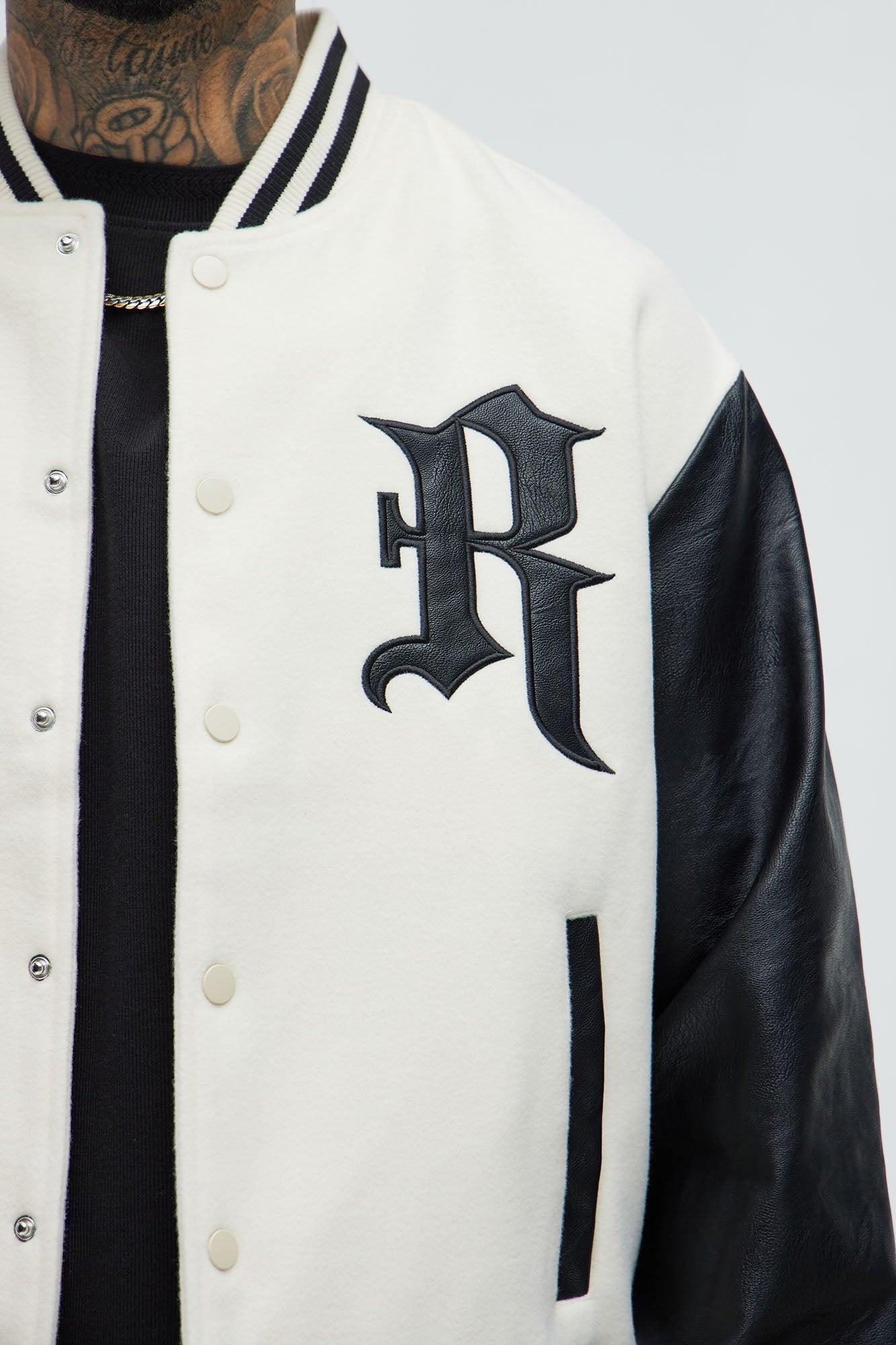 Spring Game Varsity Jacket - Cream Product Image