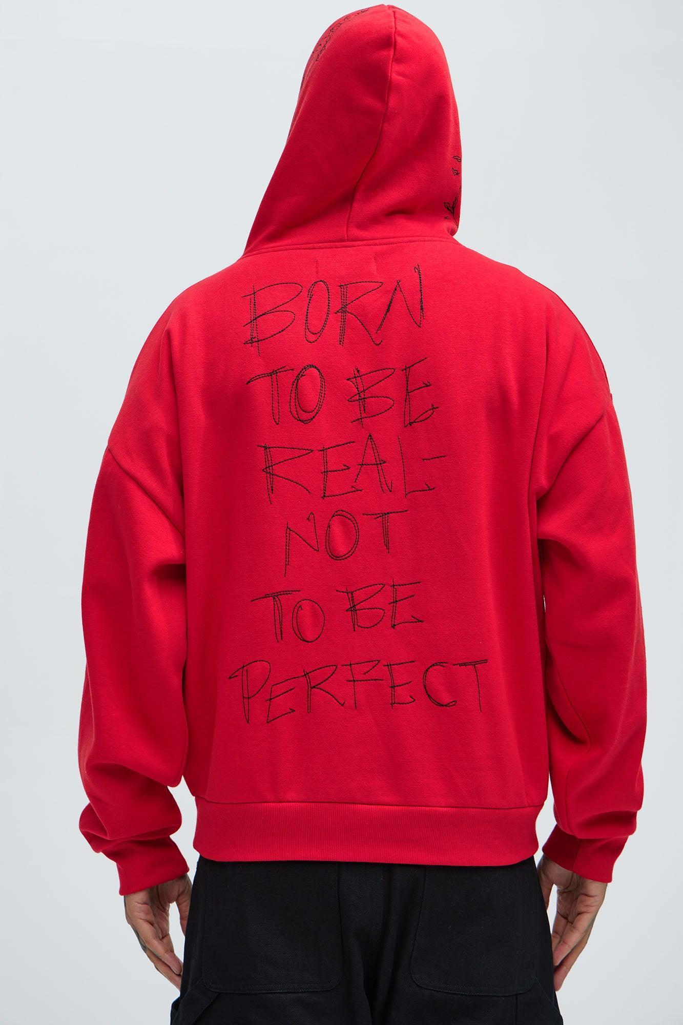 Not Perfect Hoodie - Red Product Image