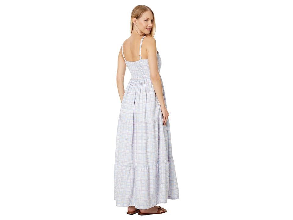 PACT Sunset Light Gauze Cami Dress (Muted Plaid) Women's Dress Product Image