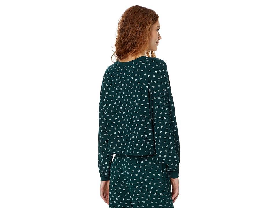 Madewell Waffle-Knit Pajama Set in Ditsy Floral (Smokey Spruce) Women's Pajama Sets Product Image