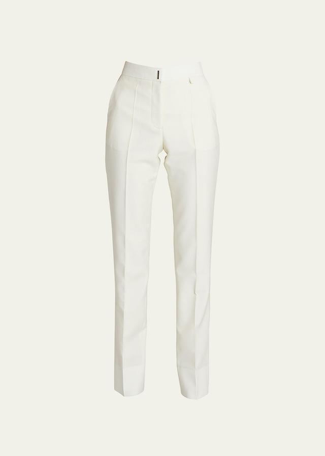 Givenchy Womens Wool & Mohair Tapered Trousers - Ivory Product Image