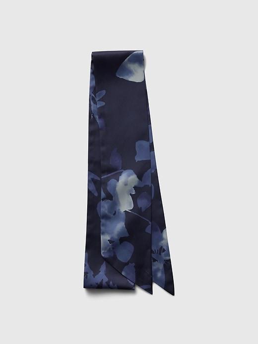 Recycled Satin Skinny Scarf Product Image