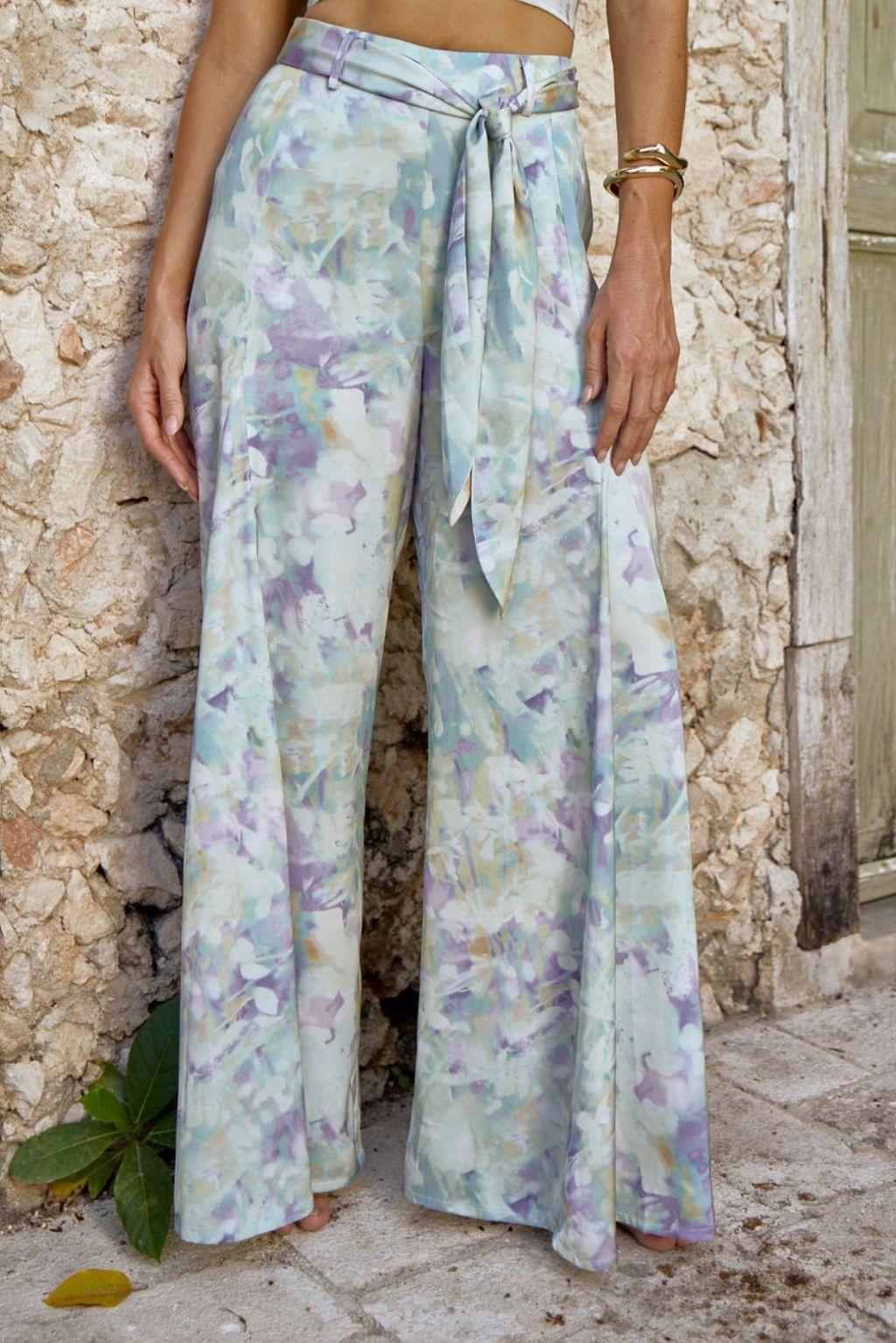 Picasso Blue Abstract Pants Product Image