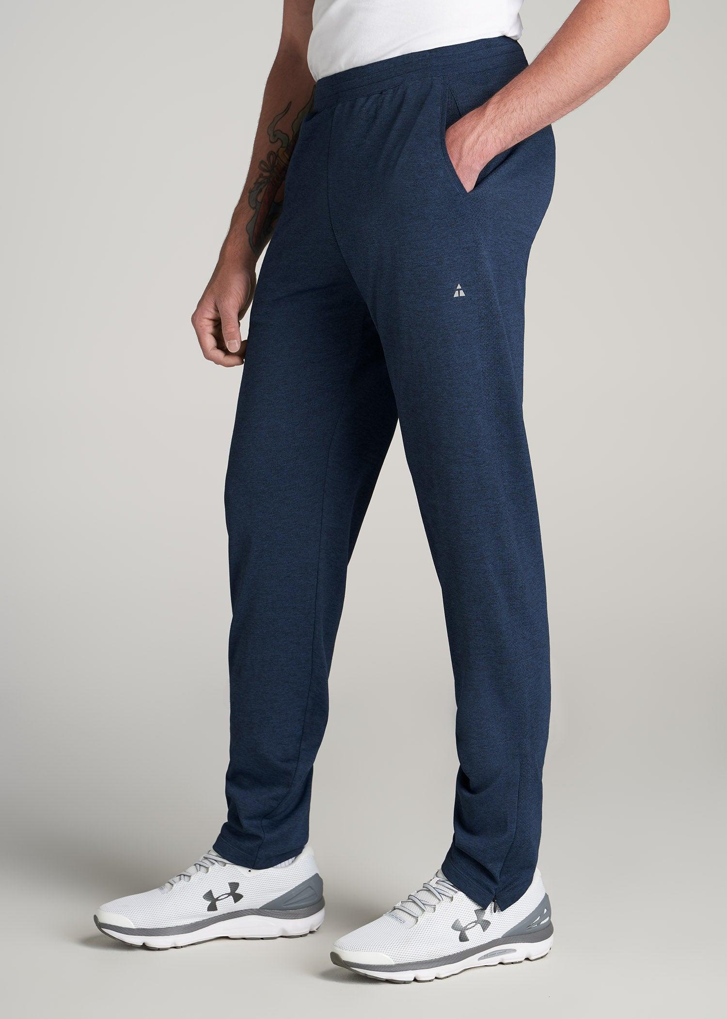 A.T. Performance Zip Bottom Pants for Tall Men in Navy Mix Male Product Image