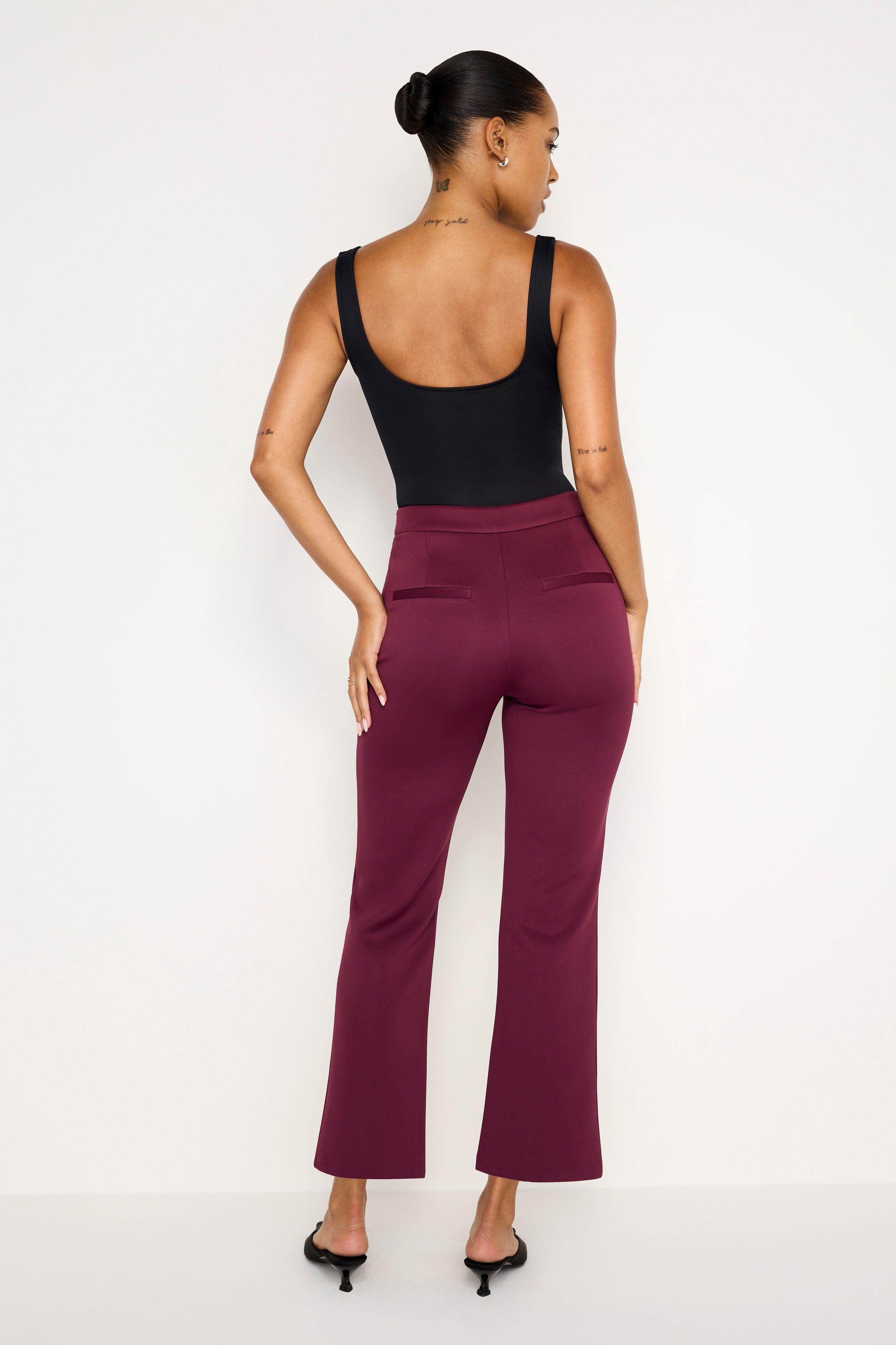 SCUBA CROPPED STRAIGHT TROUSERS | OXBLOOD002 Product Image